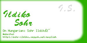 ildiko sohr business card